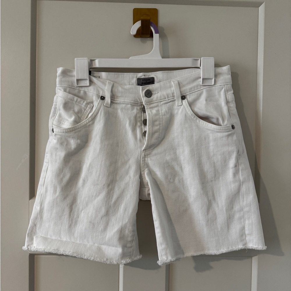 White Denim Women Shorts citizens of humanity size 25 longer length